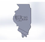 Illinois state map thumbnail image