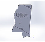 Mississippi state map thumbnail image