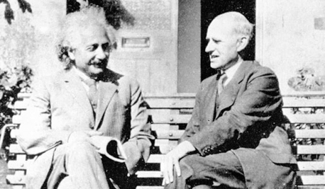 Albert Einstein with Sir Arthur Eddington.
