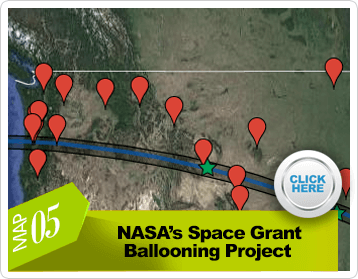 NASA's Space Grant Ballooning Project map page link preview image