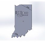 Indiana state map thumbnail image
