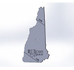 New Hampshire state map thumbnail image