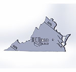 Virginia state map thumbnail image