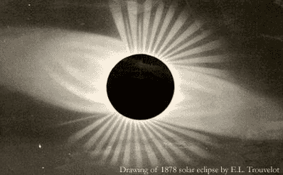 Sketch of 1878 eclipse by Trouvelot