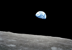 Earth Rise over the moon, taken by Apollo 16 crew. Image courtesy NASA.